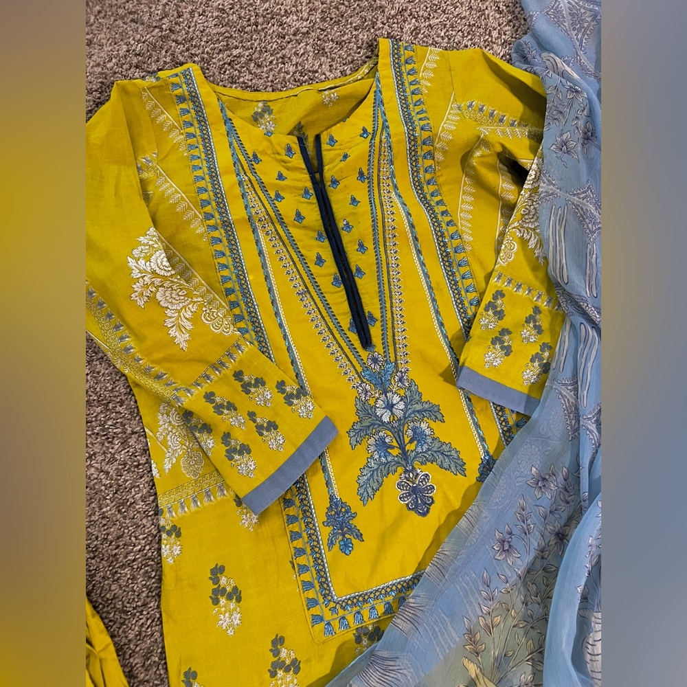 Embroidered Pakistani Indian summer wear dress